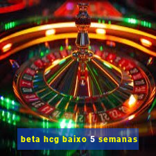 beta hcg baixo 5 semanas